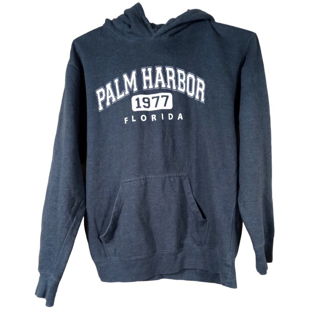 Womens Gray Palm Harbor Florida Hooded Sweatshirt Size Small - Picture 2 of 4